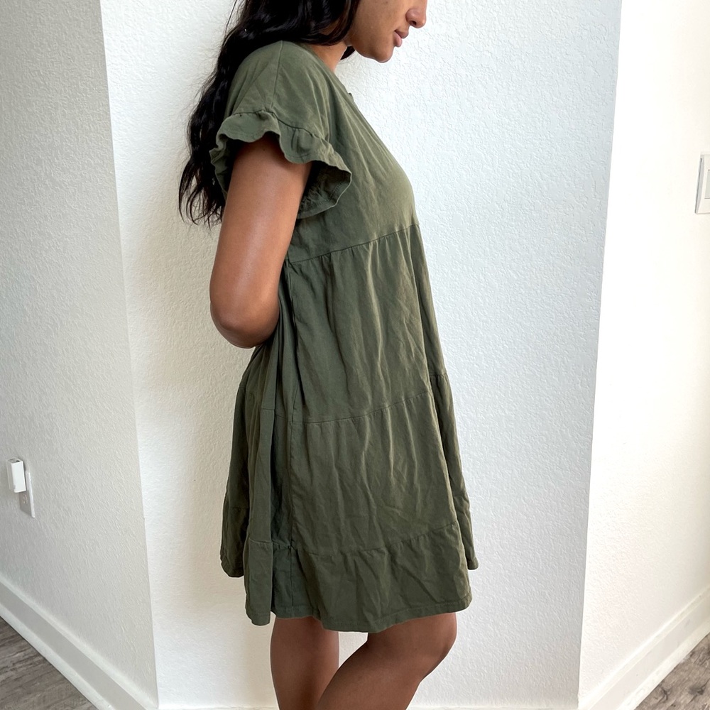 Ruffle Sleeve Dress